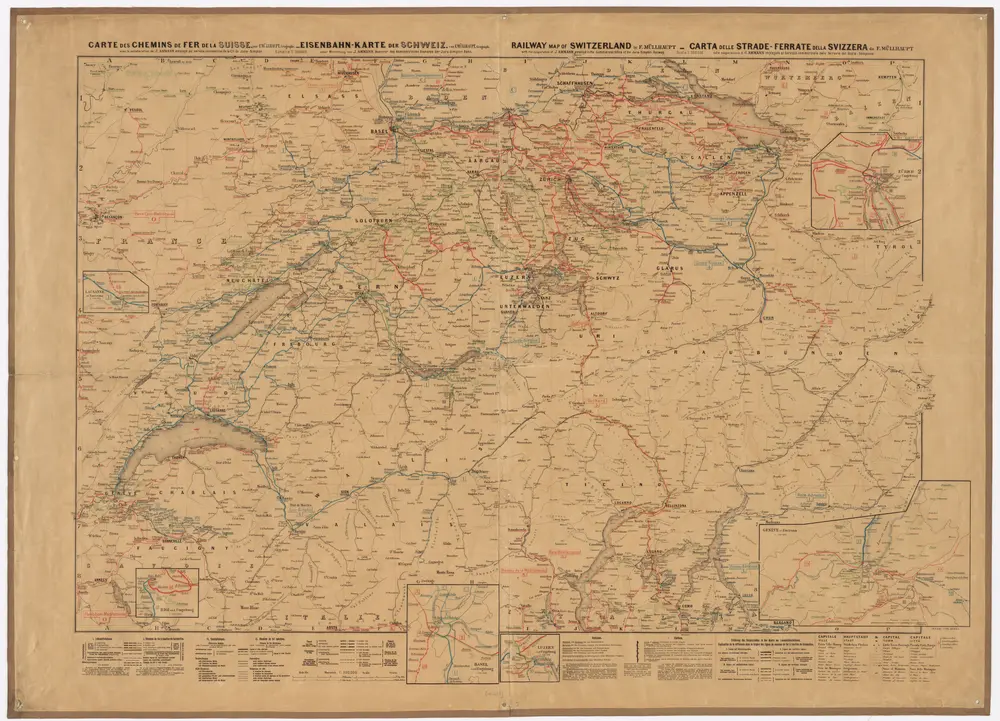 Eisenbahnkarte der Schweiz