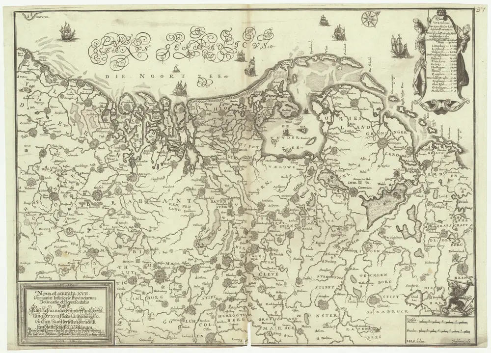 Nova et accurata XVII. Germaniae inferioris provinciarum delineatio et repraesentatio