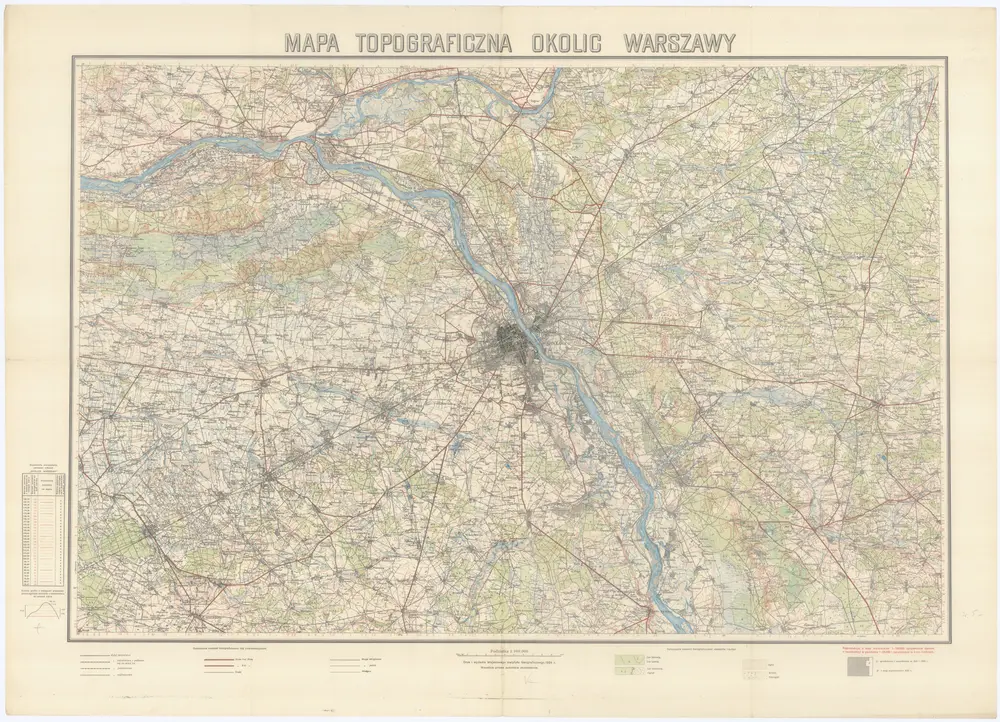 Mapa topograficzna okolic Warszawy