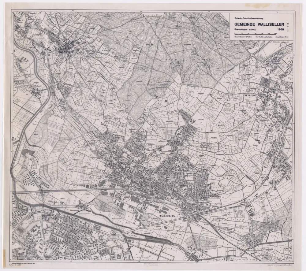 Wallisellen: Gemeinde; Übersichtsplan (Schweizerische Grundbuchvermessung)