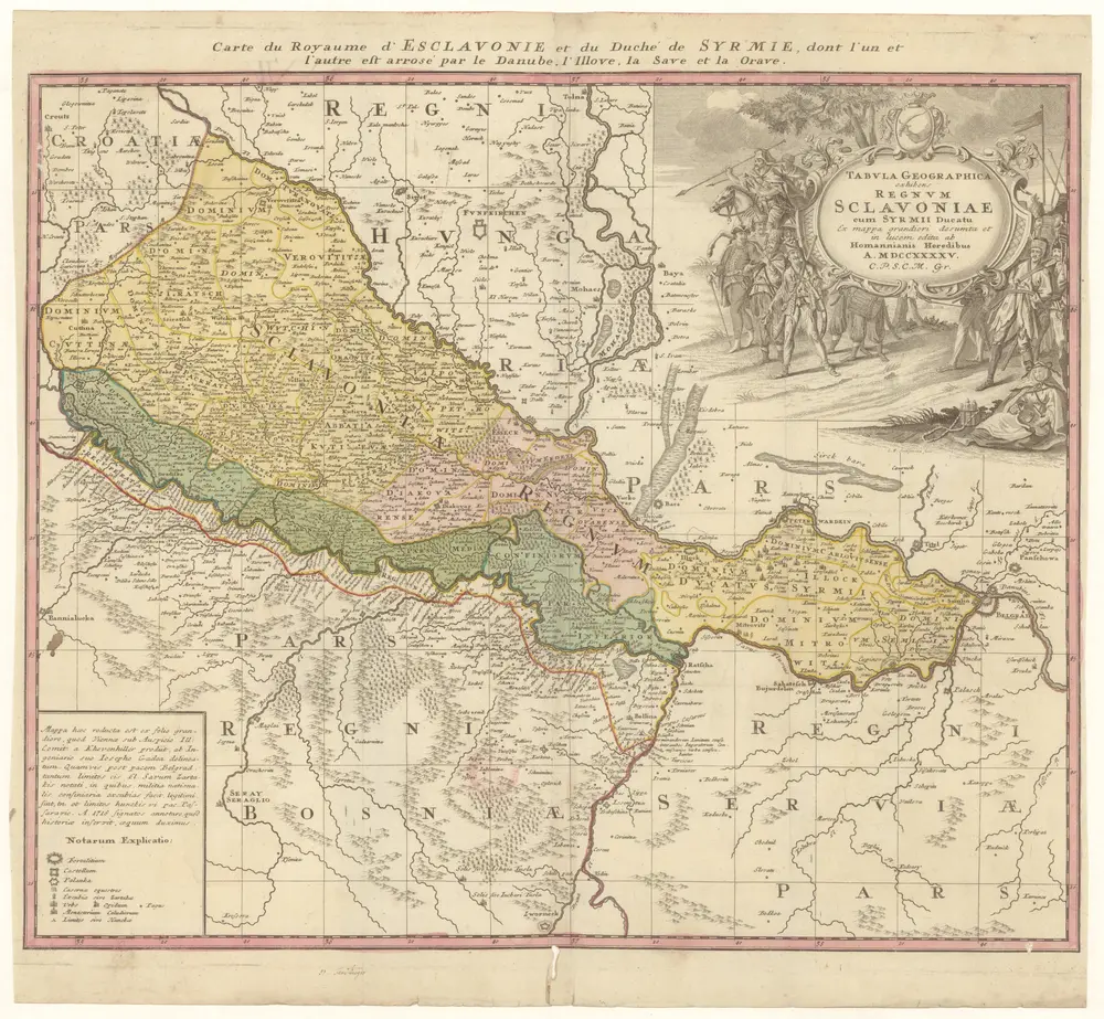 Tabvla geographica exhibens regnvm Sclavoniae cum Syrmii ducatu