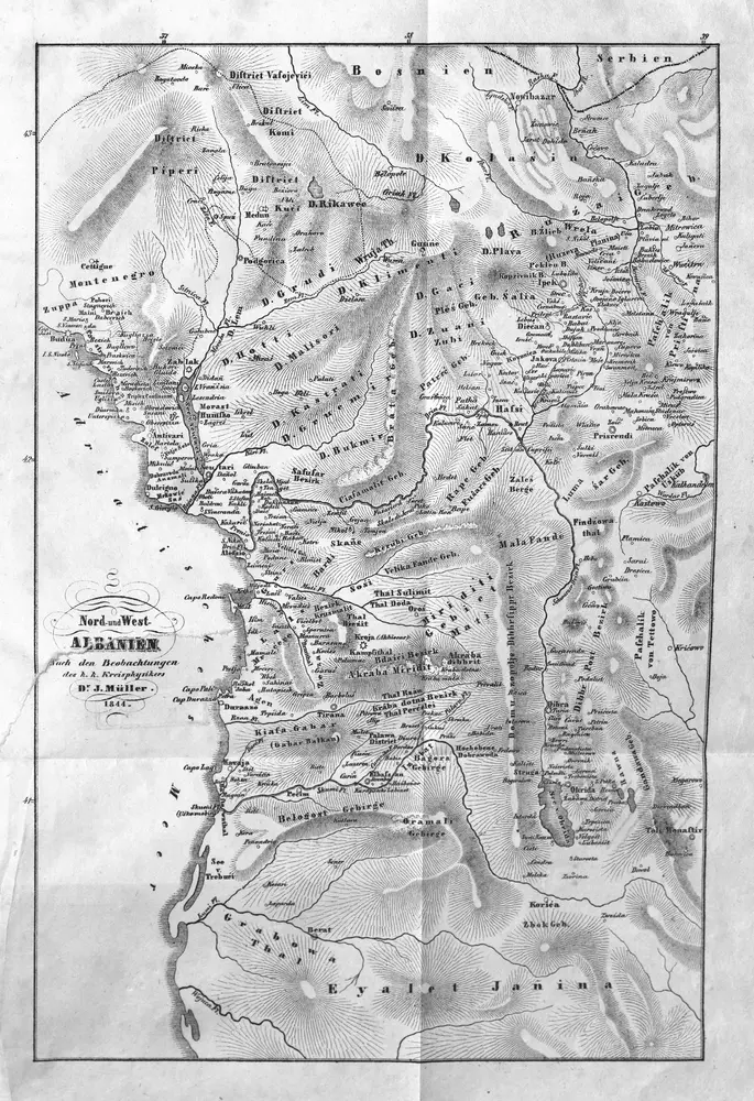 Nord- und West-Albanien nach den Beobachtungen des k.k. Kreisphysikers Dr. J. Müller 1844