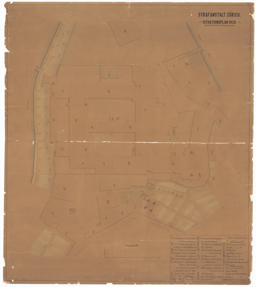 Kantonale Strafanstalt Oetenbach; Situationsplan