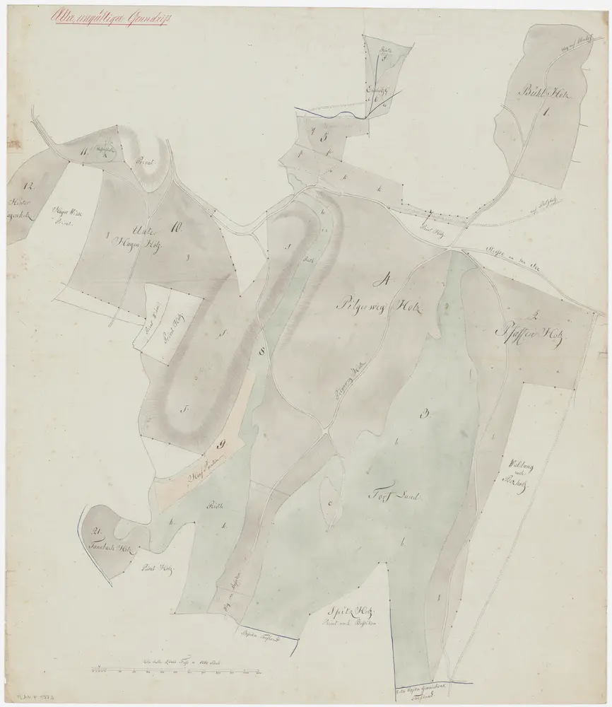 Hinwil: Genossenschaftswaldung: Büelholz (Bühlholz), Pfaffenholz, Hiwiler Riet, Pilgerwegholz, Eichhölzli, Tambach (Tannbach), Spitzholz; Grundriss