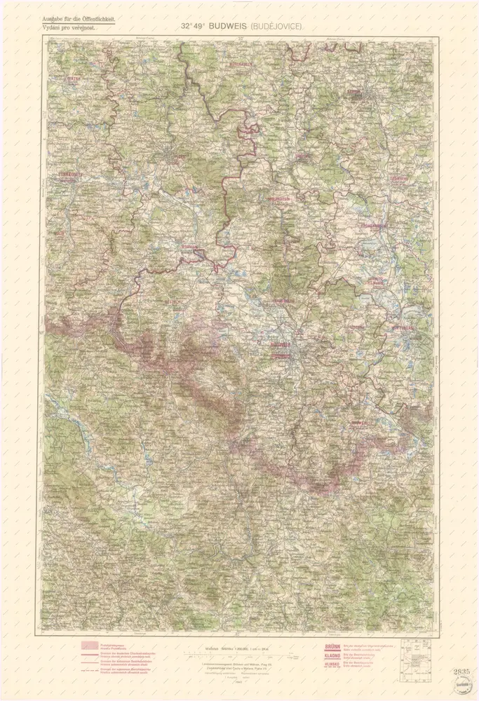 Generální mapa Protektorátu Čechy a Morava