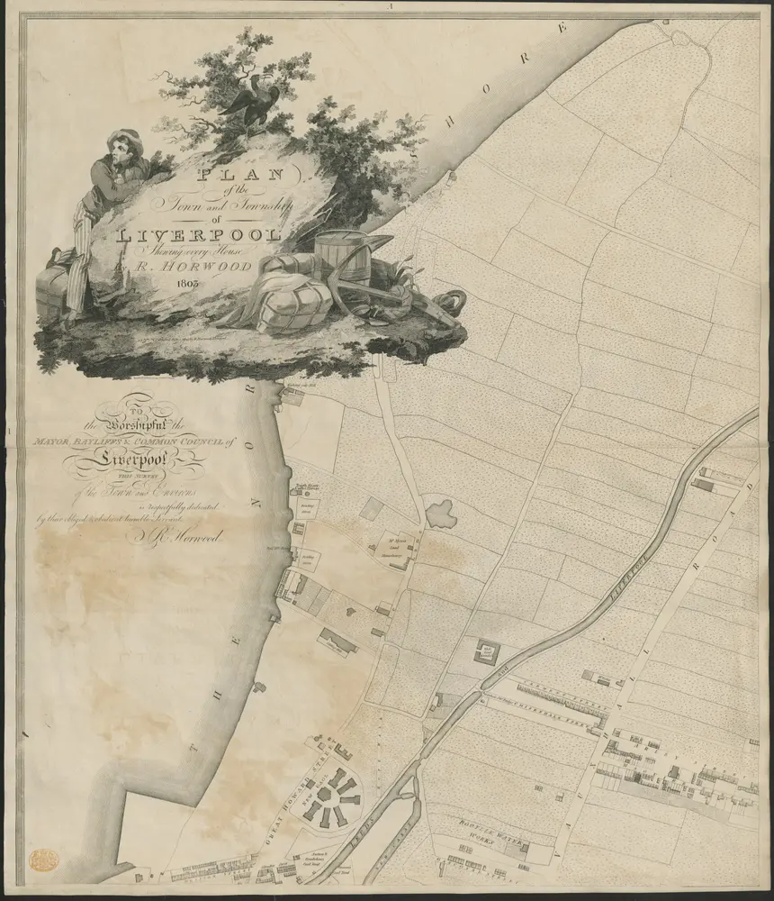 PLAN of the Town and Township of LIVERPOOL Shewing every House