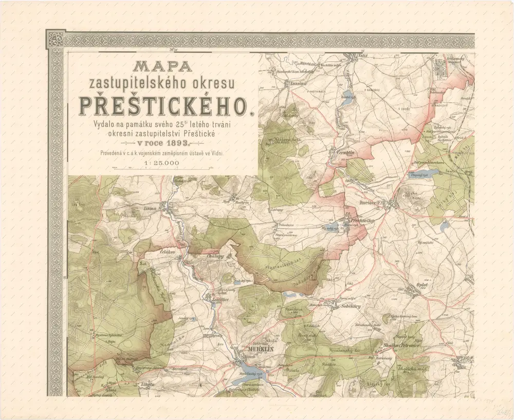 Mapa zastupitelského okresu Přeštického