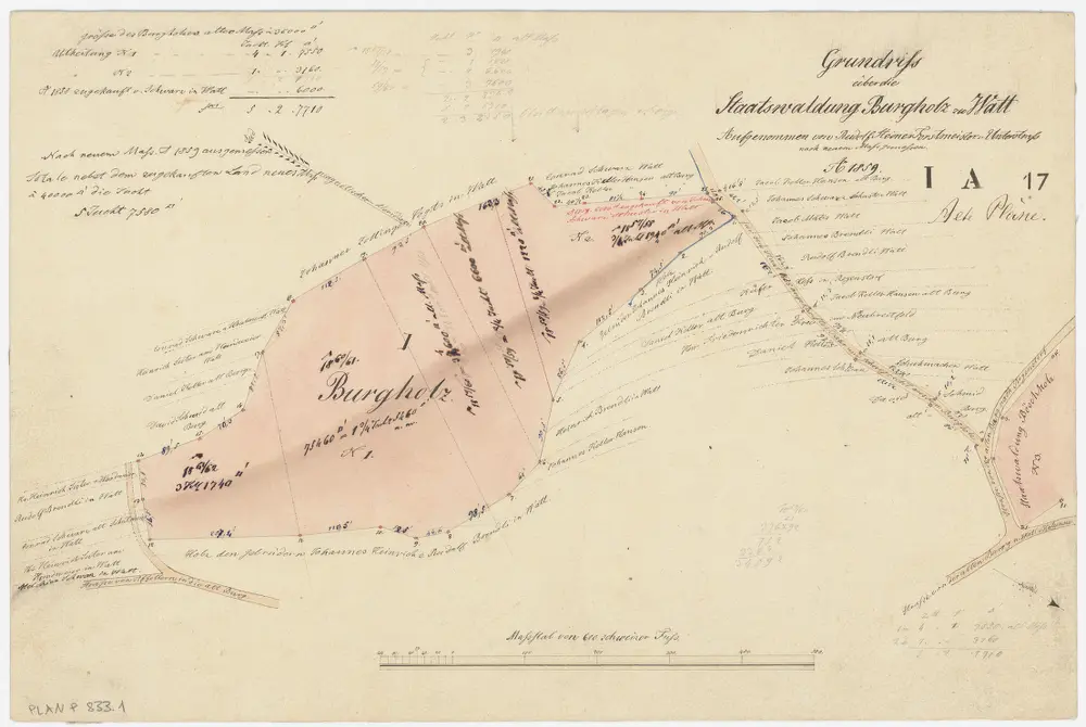 Regensdorf: Staatswaldung Watt: Burghölzli (Burgholz); Grundriss