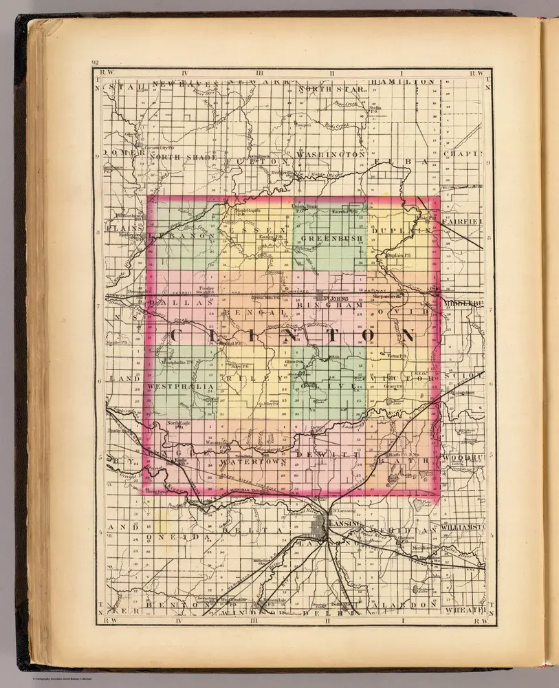 (Map of Clinton County, Michigan)