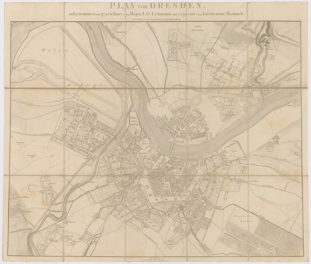 Plan von Dresden