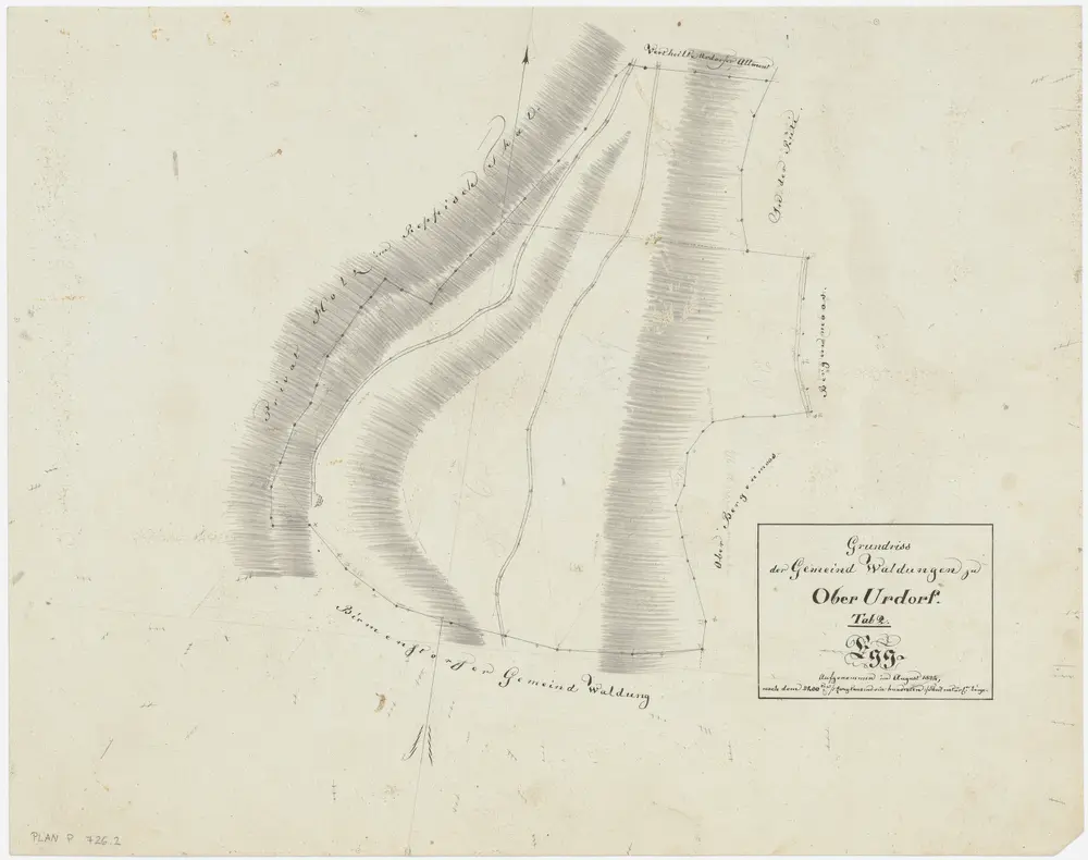 Urdorf: Gemeinde- und Genossenschaftswaldungen Oberurdorf: Oberurdorfer Gemeindewaldung Egg; Grundriss (Tab. 2)