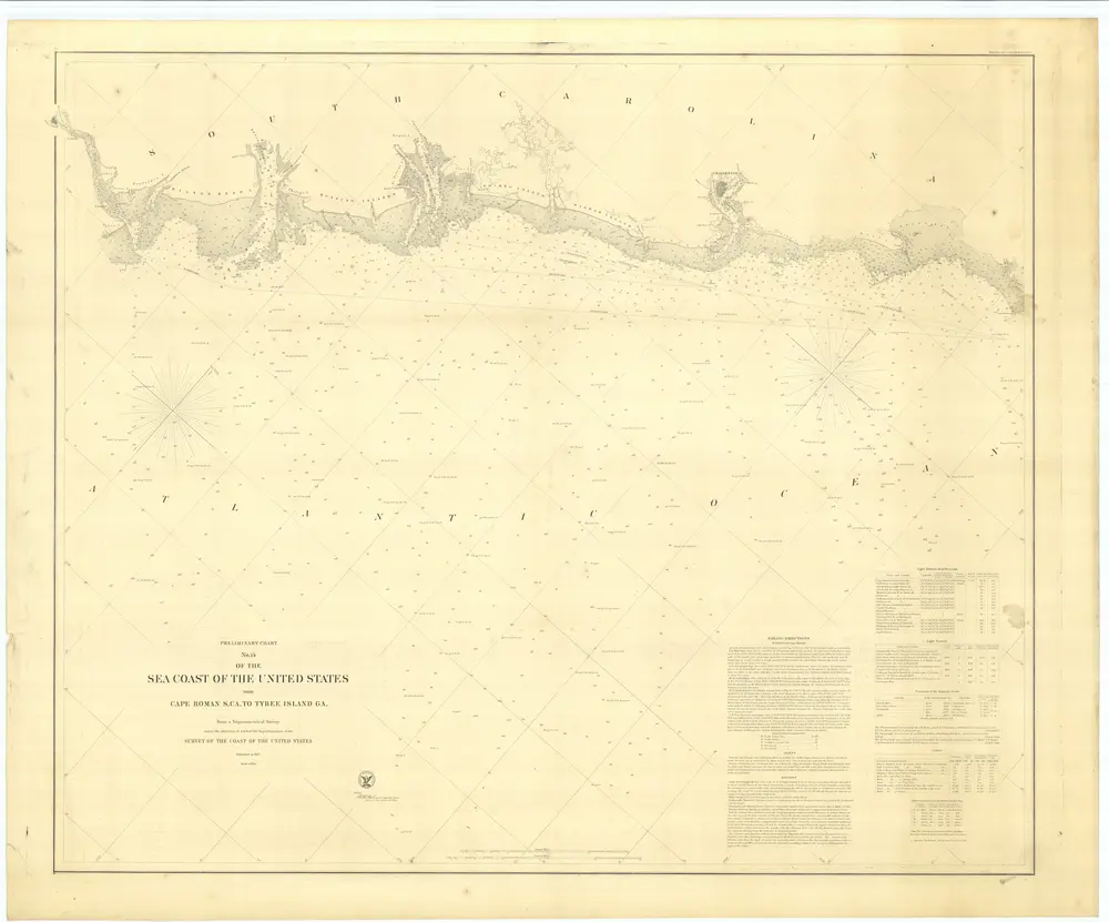 Sea Coast of the United States From Cape Roman Sc to Tybee Island Ga