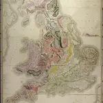 A delineation of the Strata of England and Wales, with part of Scotland; exhibiting the Collieries and Mines, the Marshes and Fen Lands originally overflowed by the sea, and the varieties of Soil ... By W. Smith. (Geological Table of British Organized Fossils.--Memoir. pp. 51.) British statute miles, 30[ = 155 mm]