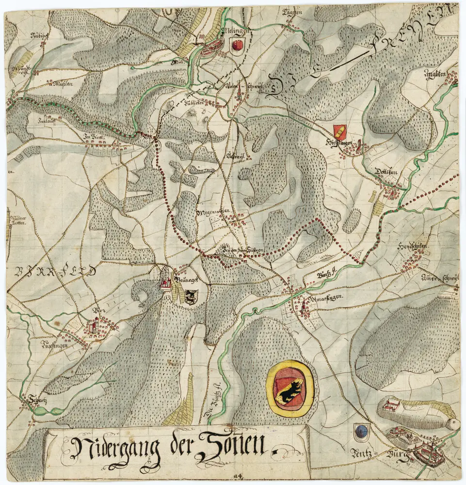 Grosse Landtafel des Zürcher Gebiets: Blatt 53: Lenzburg und Umgebung