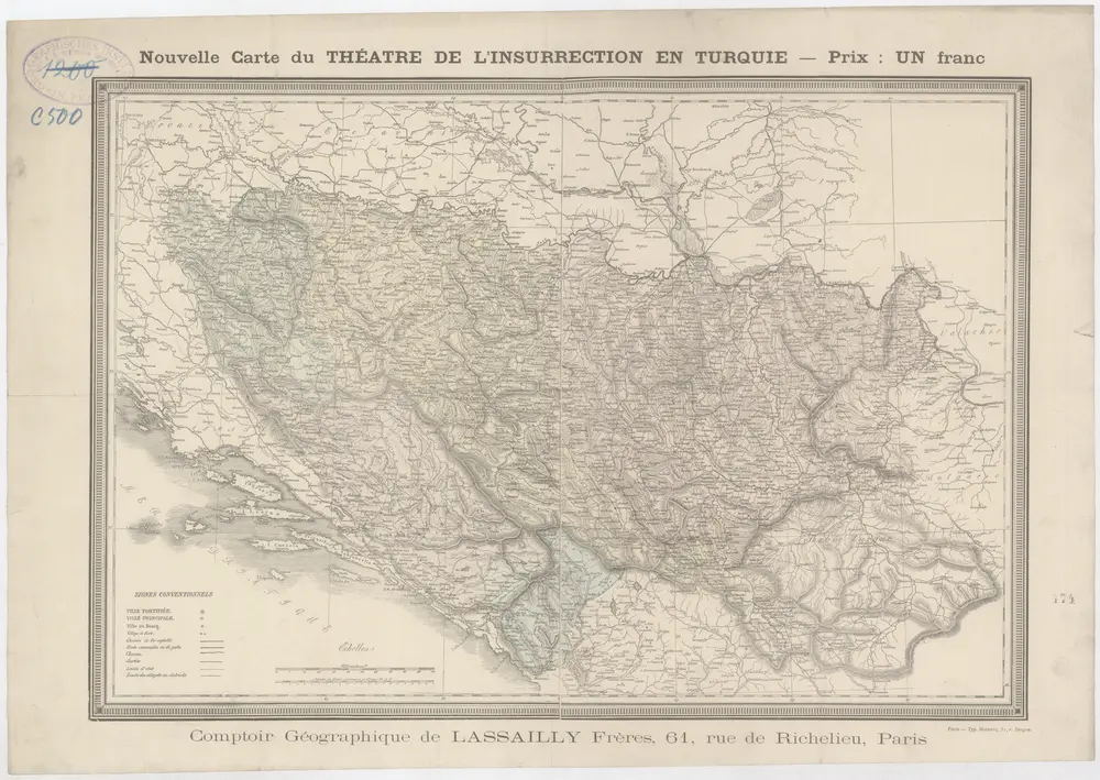 Nouvelle carte du théatre de l'insurrection en Turqie