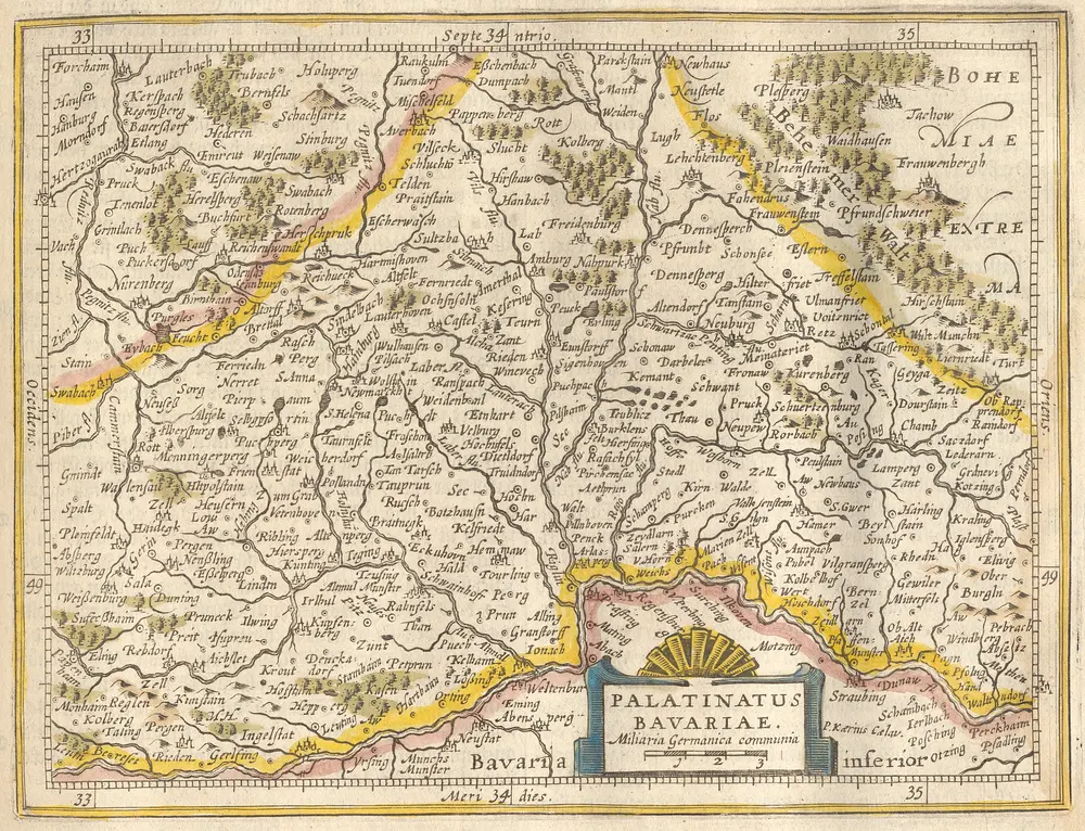 Palatinatus Bavariae. [Karte], in: Atlas Minor [2. Teil], S. 342.