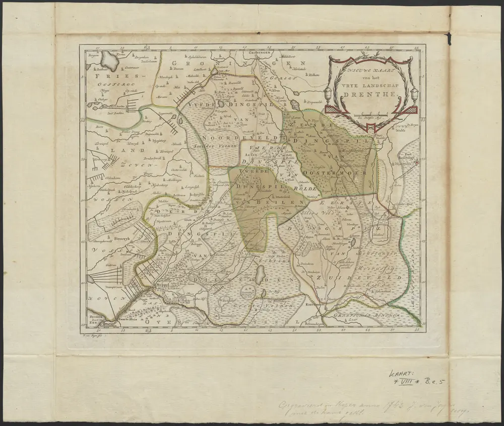 Nieuwe kaart van het vrye landschap Drenthe