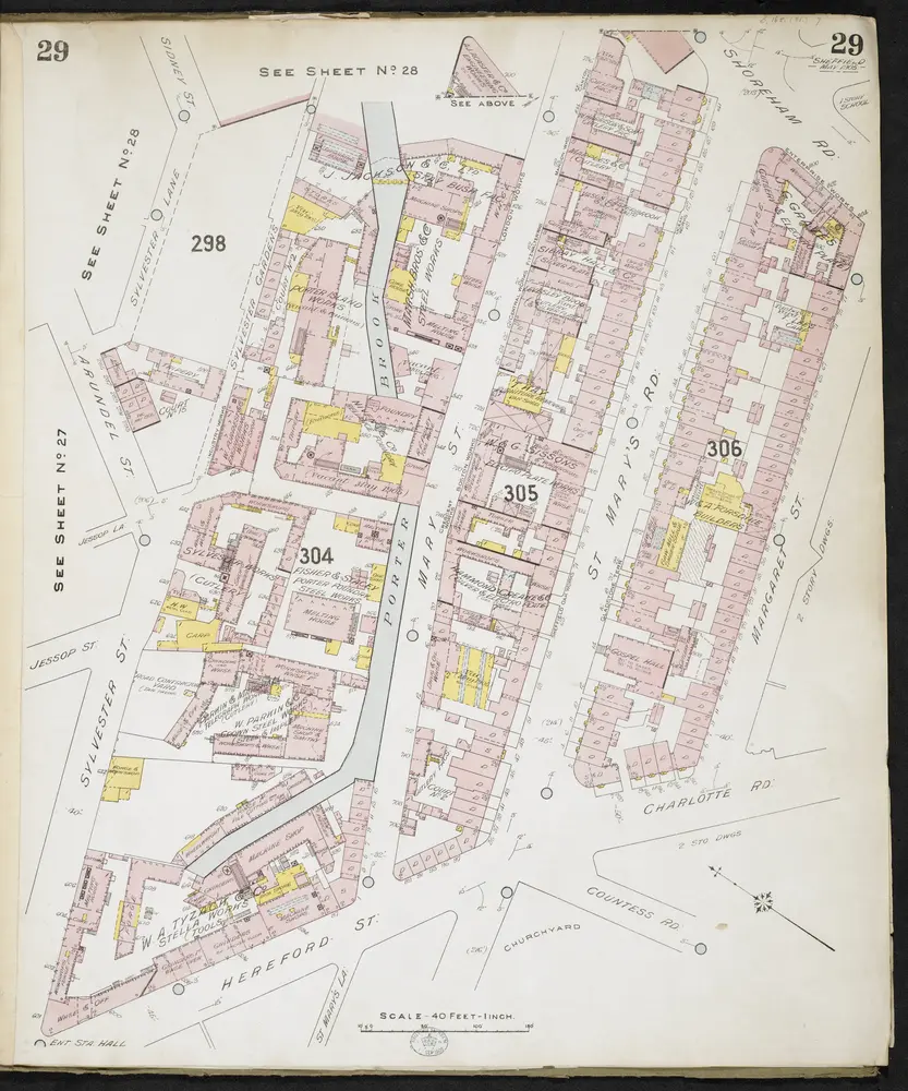 Insurance Plan of Sheffield (1896): sheet 29