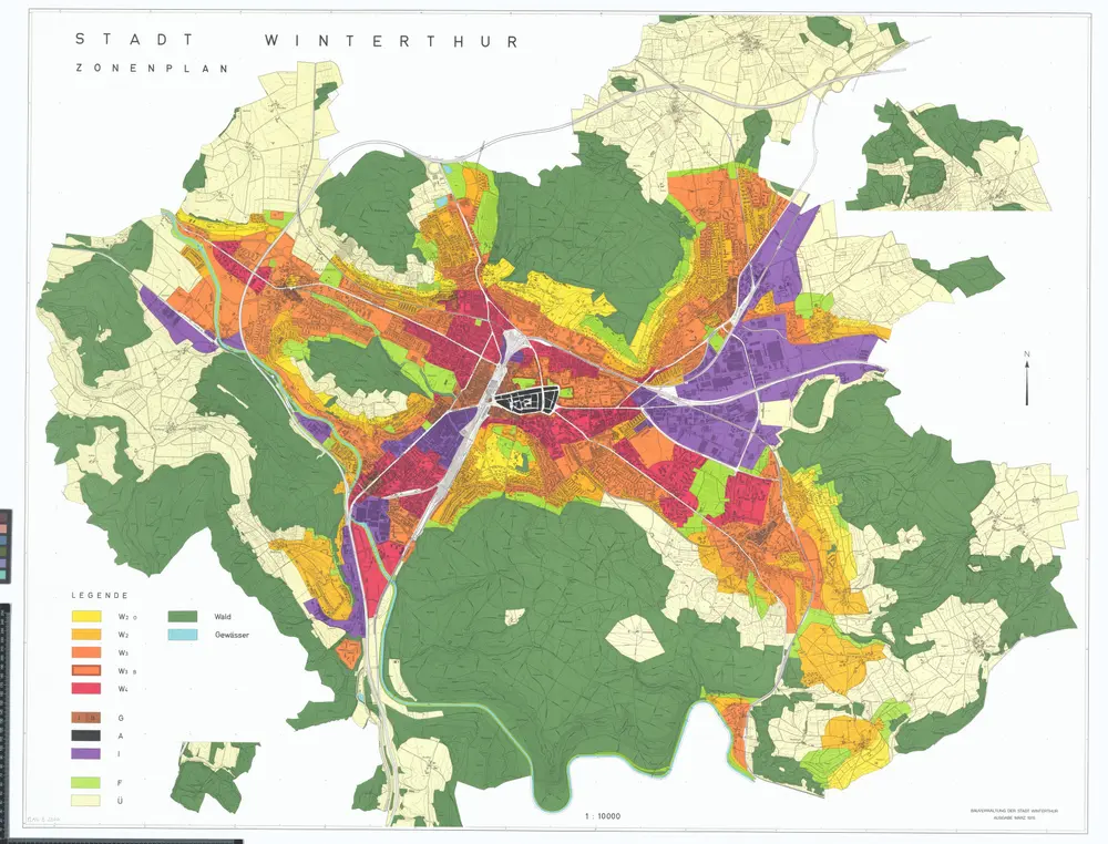 Winterthur: Gemeinde; Übersichtsplan (Zonenplan)