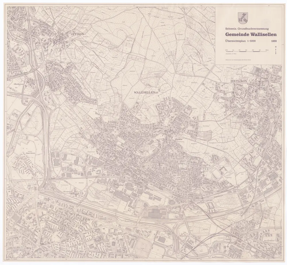 Wallisellen: Gemeinde; Übersichtsplan (Schweizerische Grundbuchvermessung)