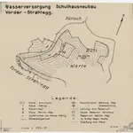 Fischenthal, Goldingen SG: Waldungen: Fischenthal: Wasserversorgung zum Schulhausneubau in der Vorderstrahlegg, Grundriss