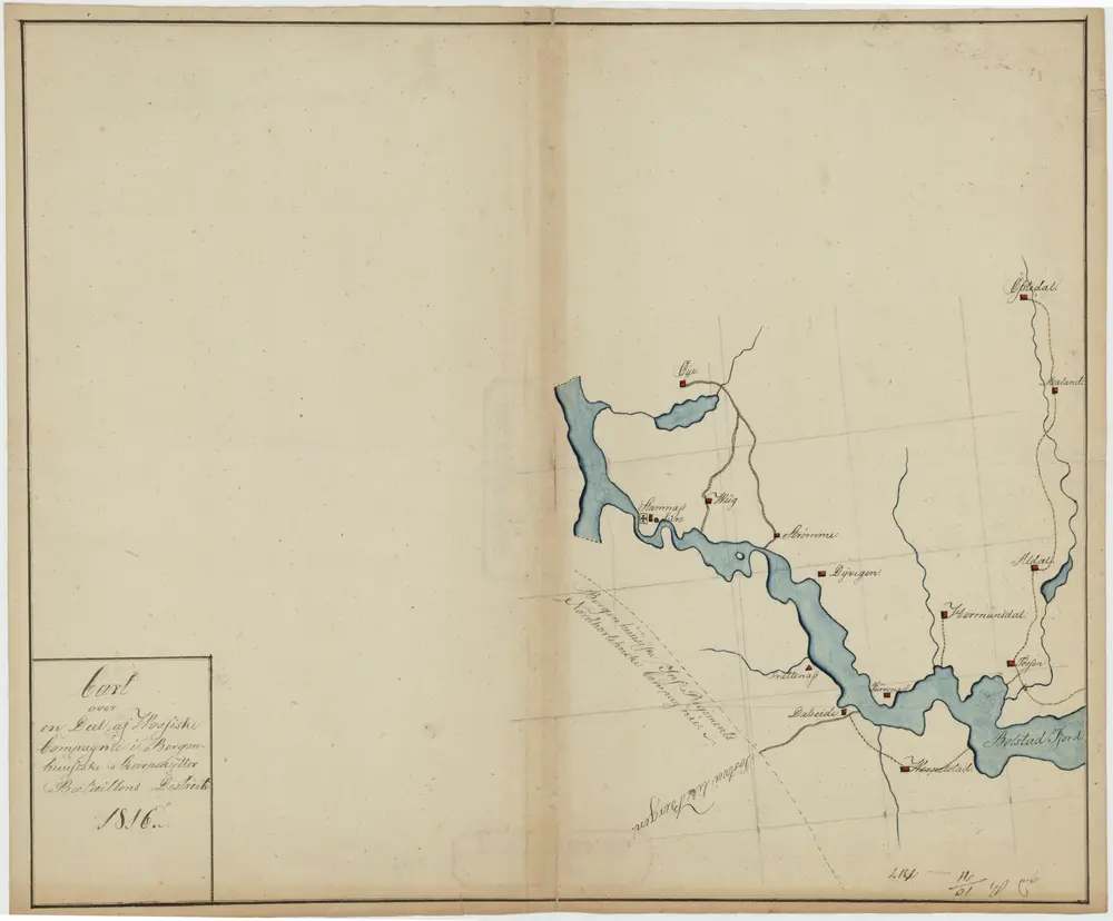 Kartblad 134-2: Cart over Wossiske Compagnie District; blad 2