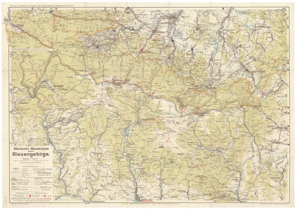 Meinhold's Wanderkarte vom Riesengebirge