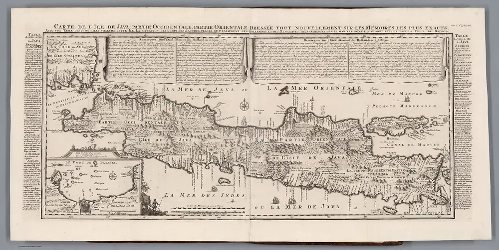 Tome V. No. 47. Pag. 128. Carte de l'Ile de Java: partie Occidentale, partie Orientale