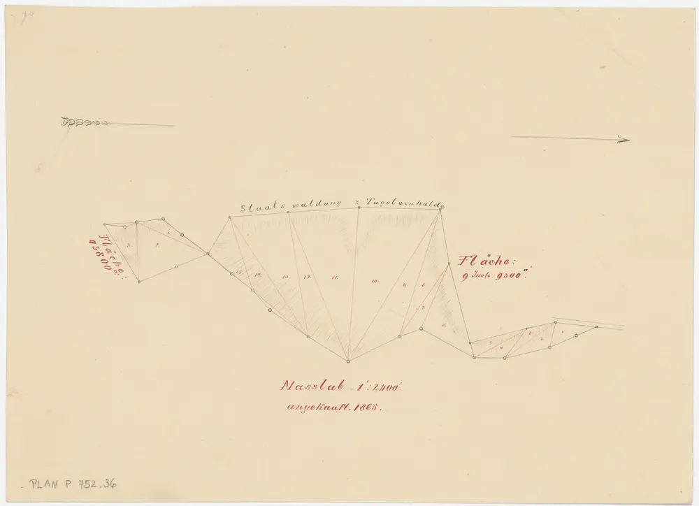 Kyburg, Töss, Illnau-Effretikon (damals Illnau), Schlatt: Staatswaldung: Kyburg: Tutschgenhalden (Tugsteinhalden); Grundriss