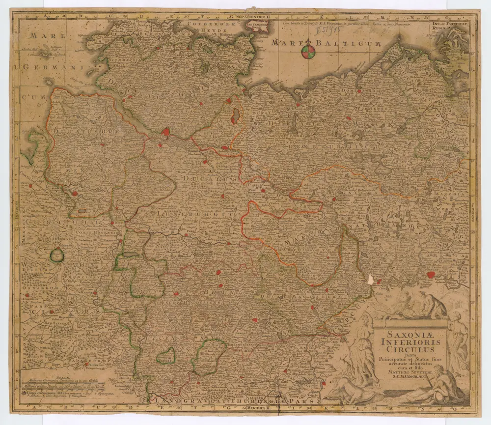 Saxoniae inferioris circulus :.juxta Principatus et Status suos accurate delineatus