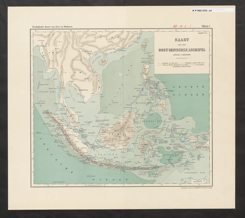Kaart van den Oost-Indischen Archipel