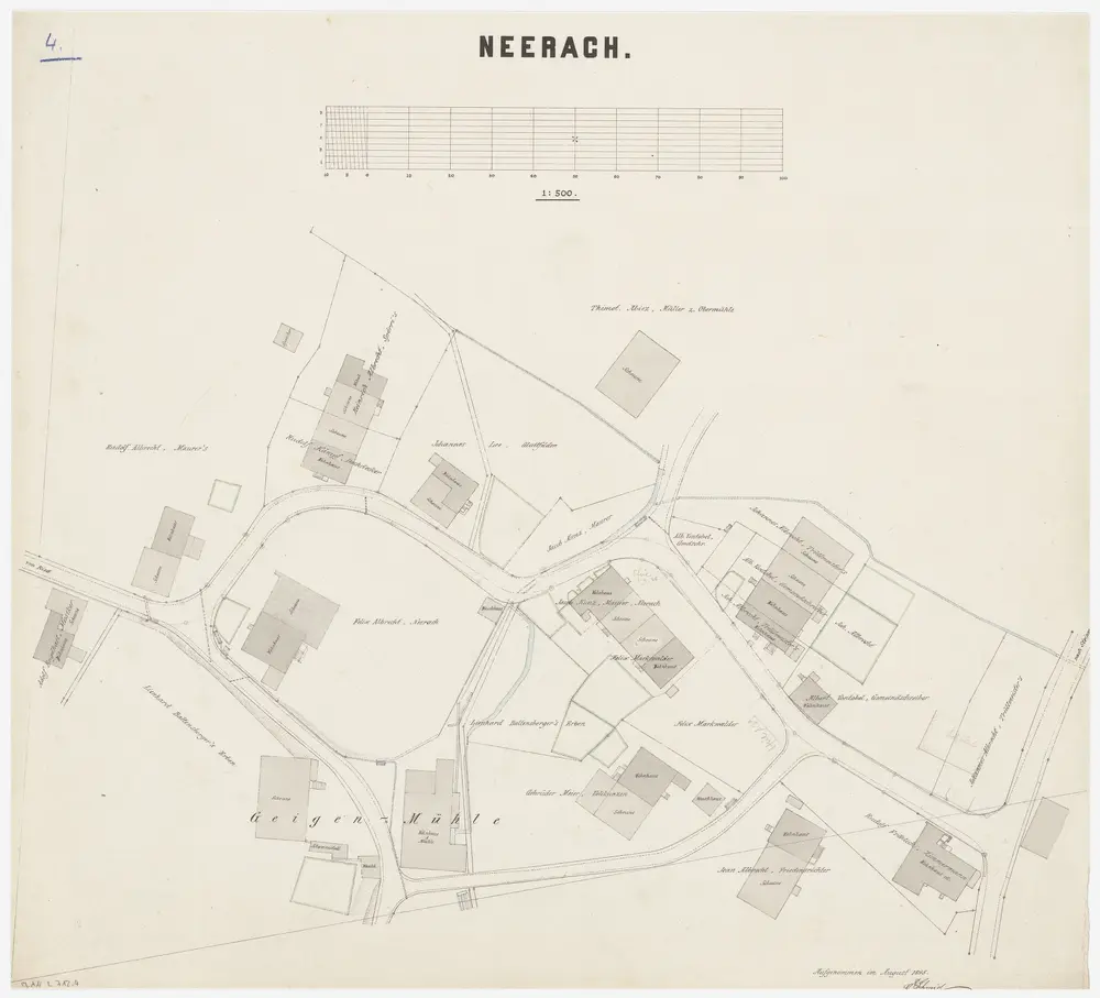 Neerach: Saumbach (Neerigraben), Entwässerung: Blatt 4: Situationsplan