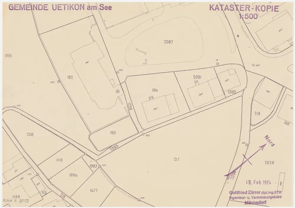 Uetikon am See: Kirche und Umgebung; Grundriss