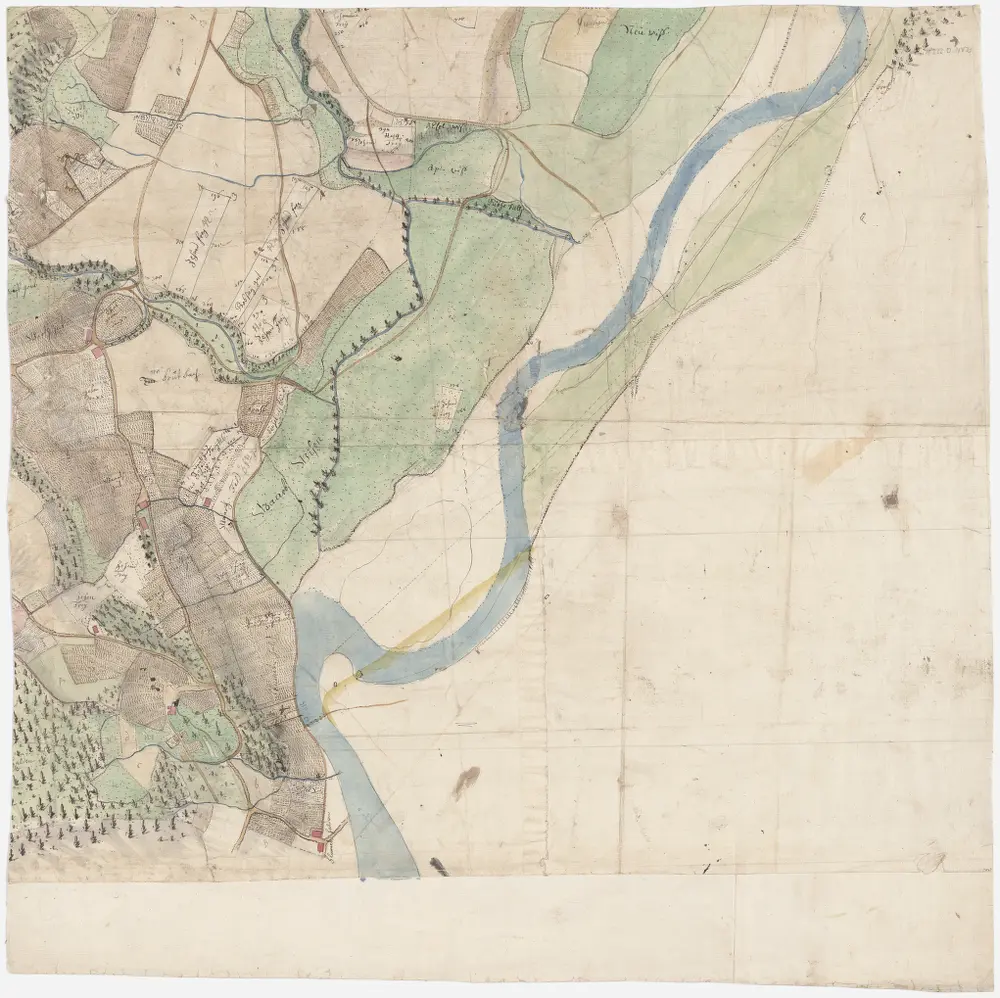 Neftenbach: Zehntenbezirk, zehntenpflichtig dem Amt Winterthur; Grundriss (Entwurf): Teilplan unten rechts