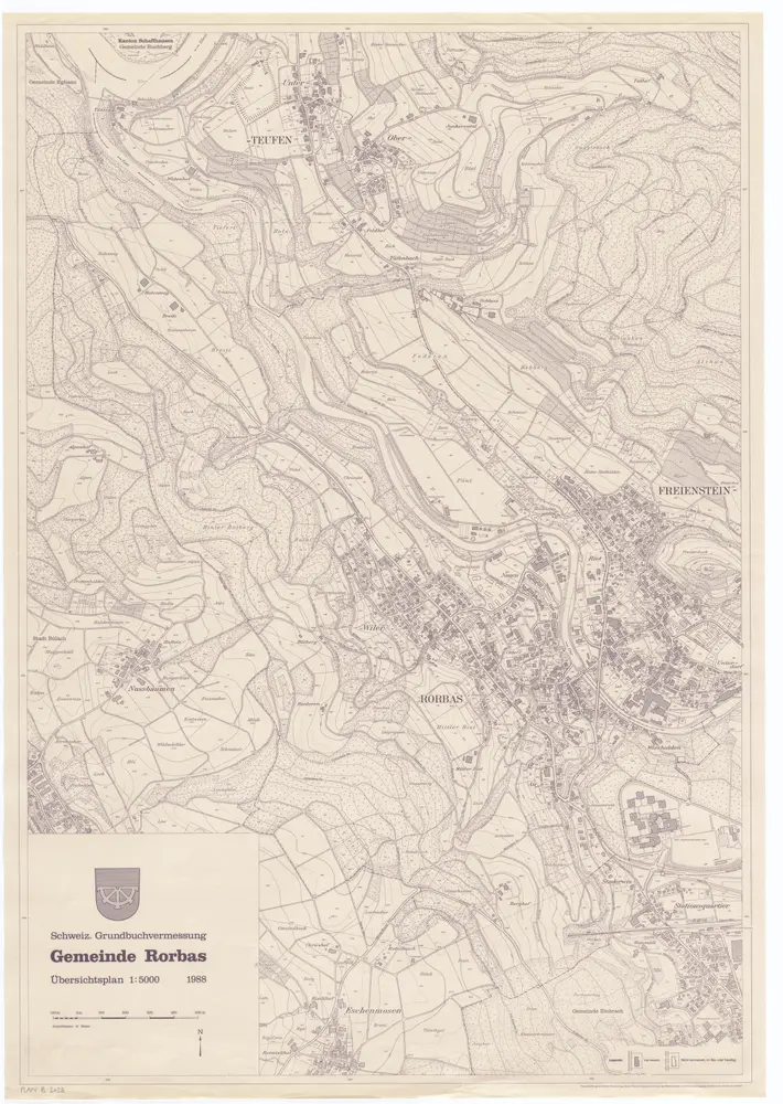 Rorbas: Gemeinde; Übersichtsplan (Schweizerische Grundbuchvermessung)
