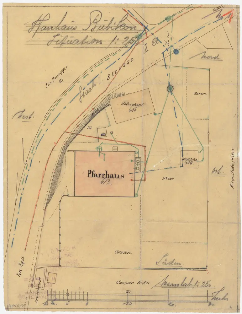 Bubikon: Pfarrhaus und Umgebung; Grundriss (Nr. 1)