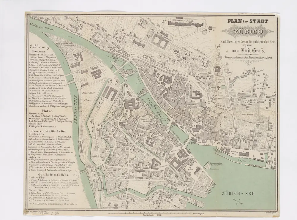 Plan der Stadt Zürich nach Breitinger