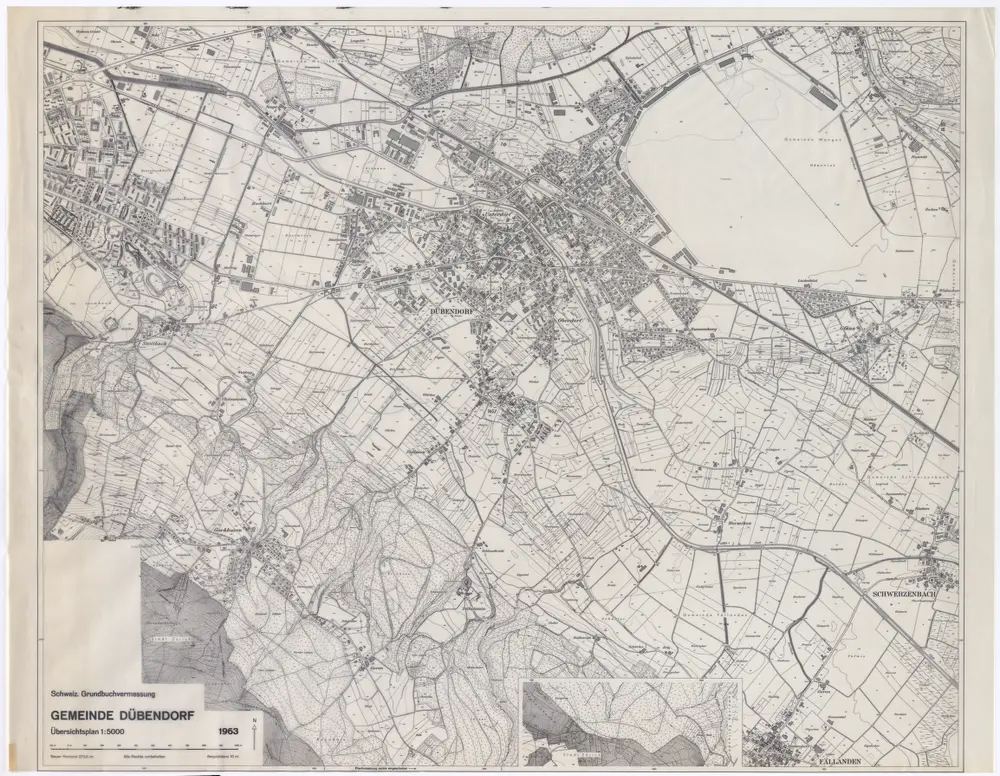 Dübendorf: Gemeinde; Übersichtsplan (Schweizerische Grundbuchvermessung)