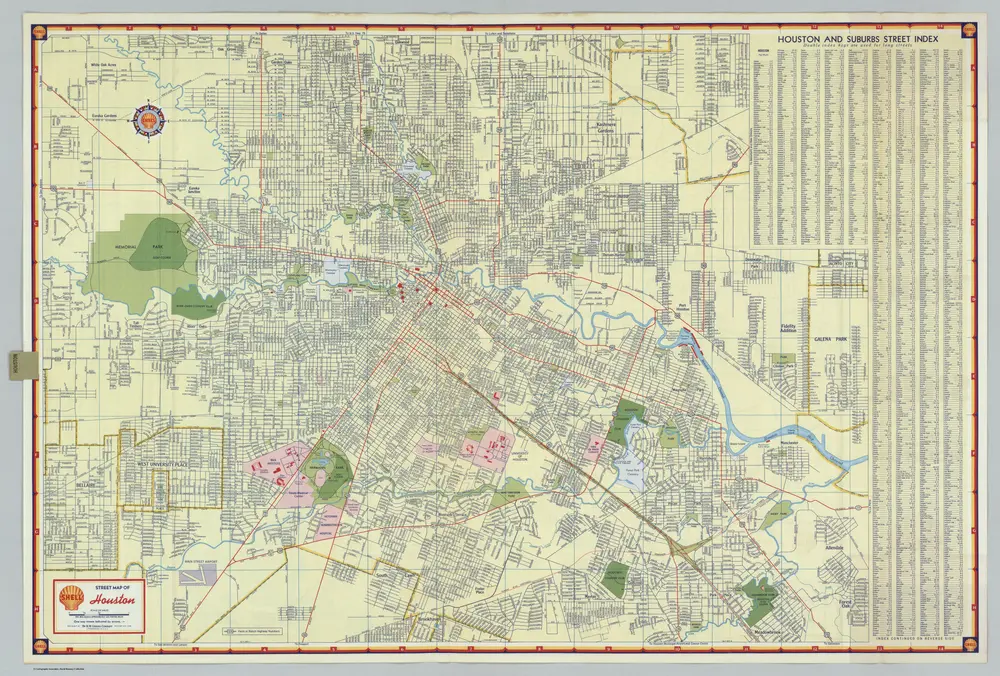 Shell Street Map of Houston.