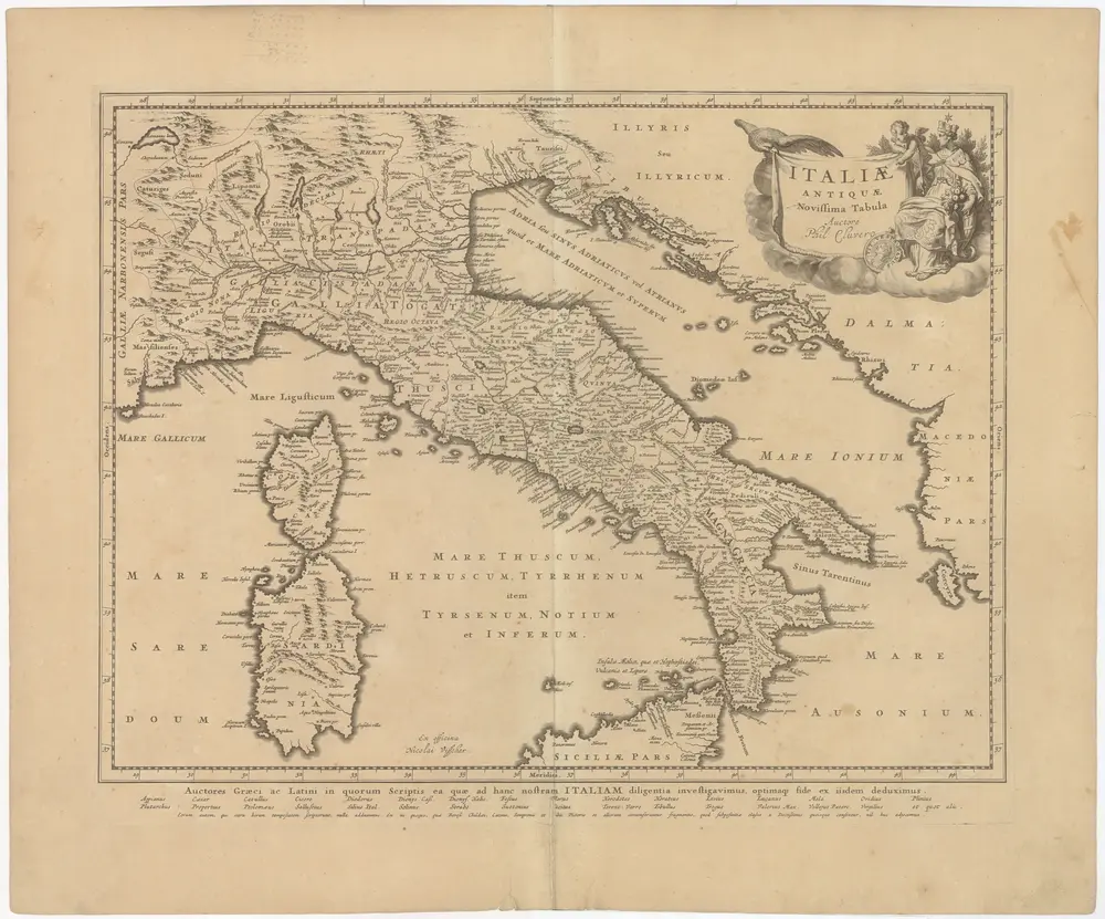 ITALIAE ANTIQUAE Novissima Tabula