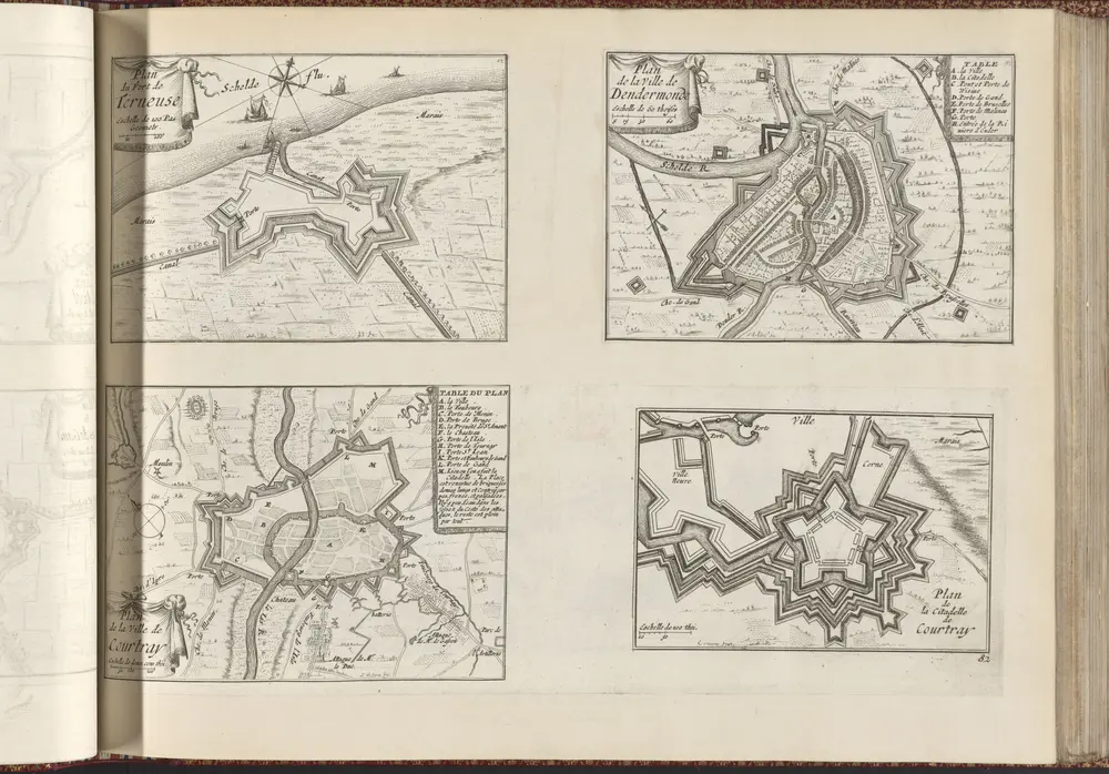 Les forces de l'Europe, Asie, Afrique et Amerique, ou description des principales villes, avec leurs fortifications :