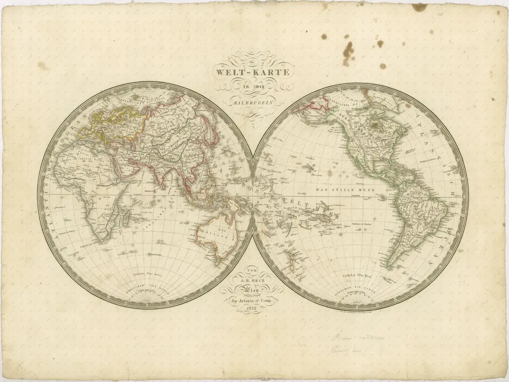 mapa z atlasu "Atlas der neuesten Geographie für Jedermann und jede Schulanstalt"