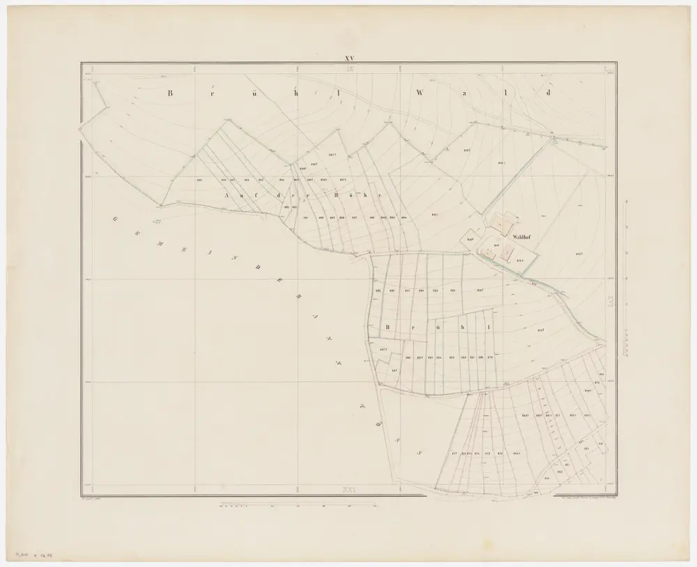 Winterthur: Gemeinde; Grundpläne: Blatt XV: Brüelwald, Auf der Höh, Brüel und Waldhof; Situationsplan