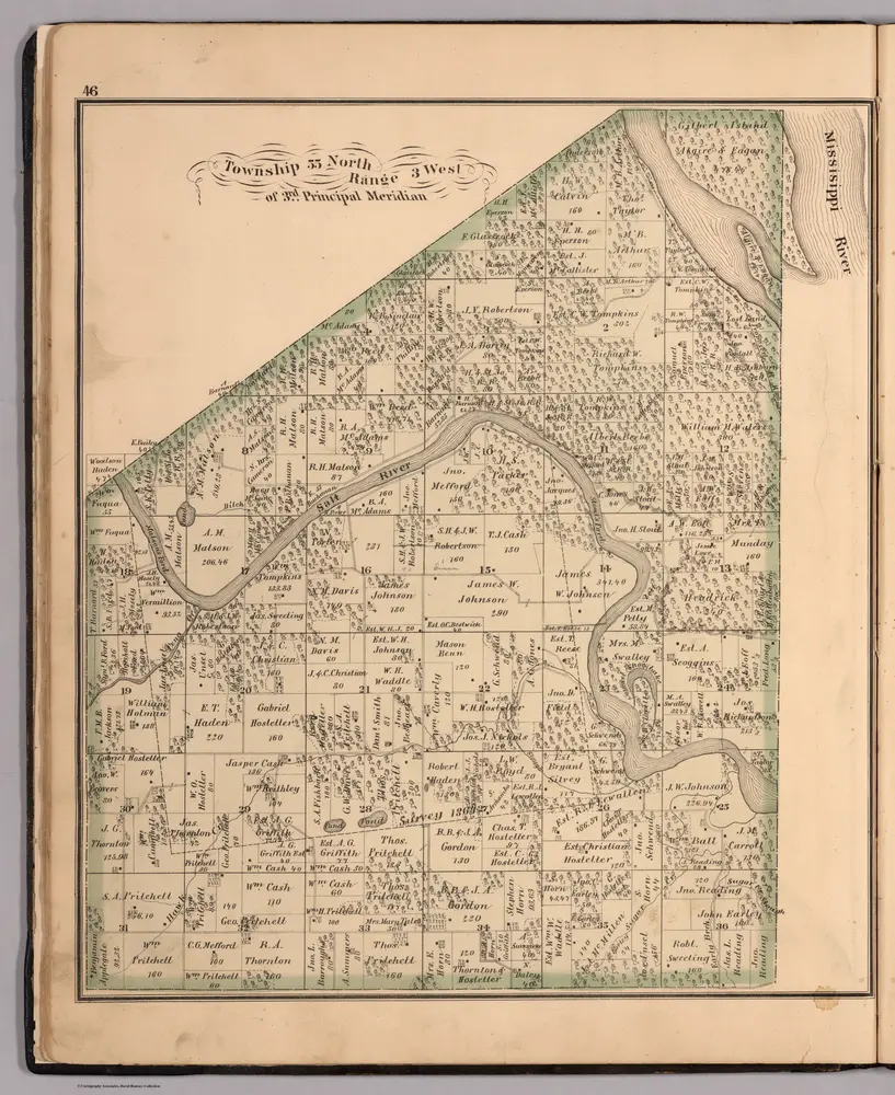 Township 55 North, Range 3 West of 3rd Principal Meridian, Pike County, Missouri.