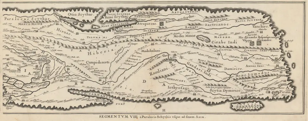 [Tabula Itineraria ex illustri Peutingerorum Bibliotheca [...]] [Segmentum VIII] [Karte], in: [Accuratissima orbis antiqui delineatio, sive, Geographia vetus, sacra & profana], S. 100.