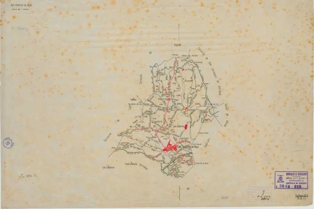 Mapa planimètric de Sant Sadurni d'Anoia