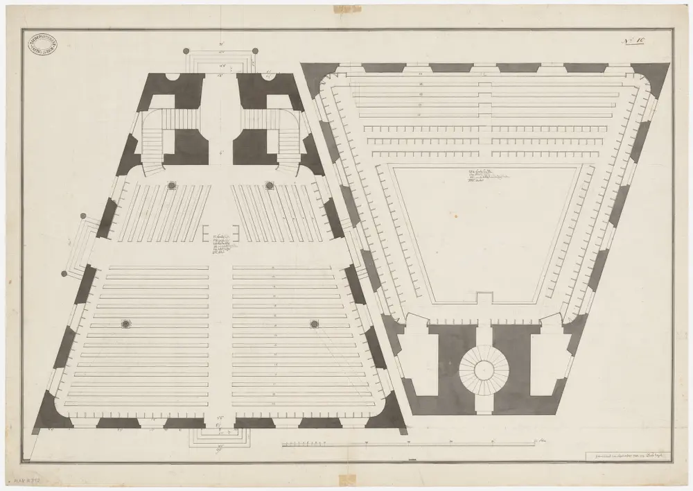 Embrach: Kirche, Trapezvariante, Erdgeschoss und Empore; Grundrisse (Nr. 10)