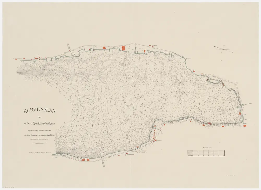 Kilchberg, Zollikon, Zürich: Unteres Zürichseebecken; Kurvenplan