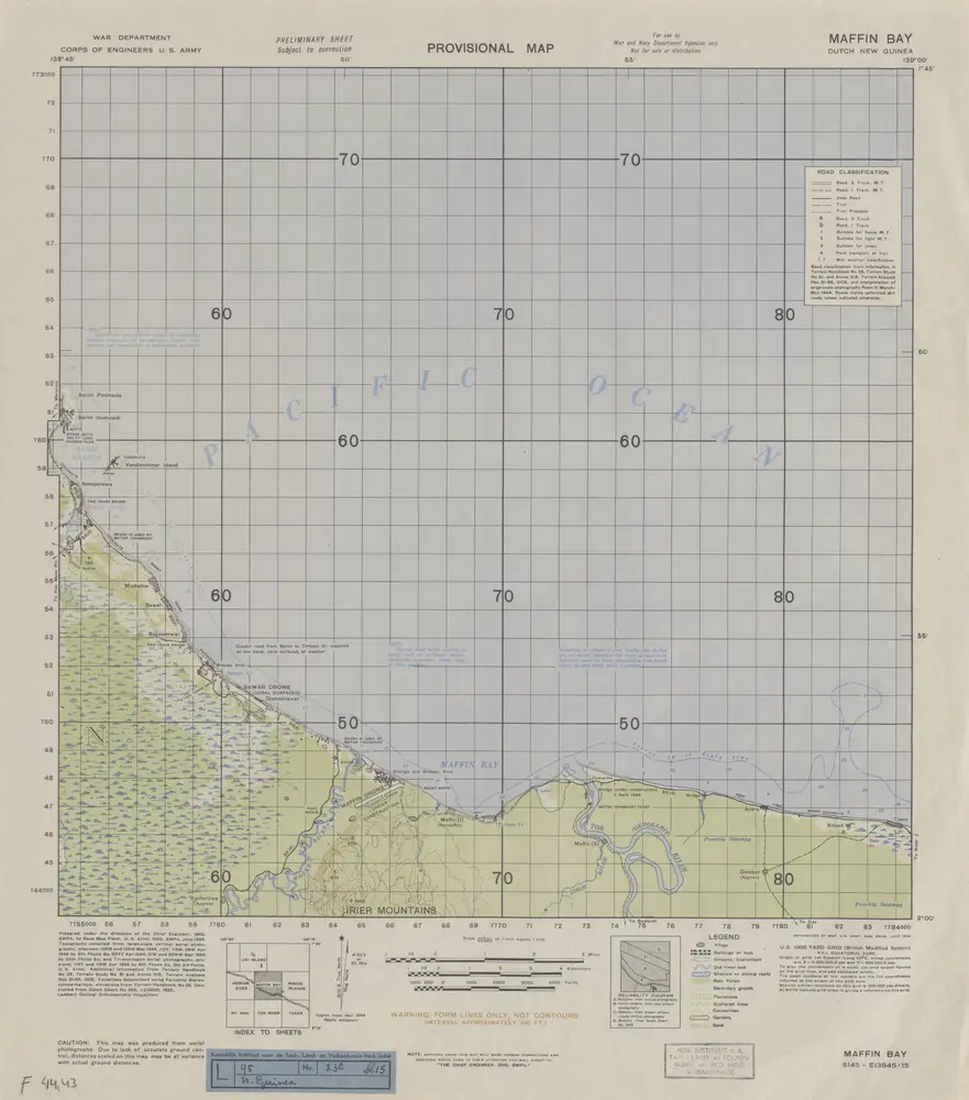 Maffin Bay / prepared under the direction of the Chief Engineer by Base Map Plant U.S. Army, June 1944