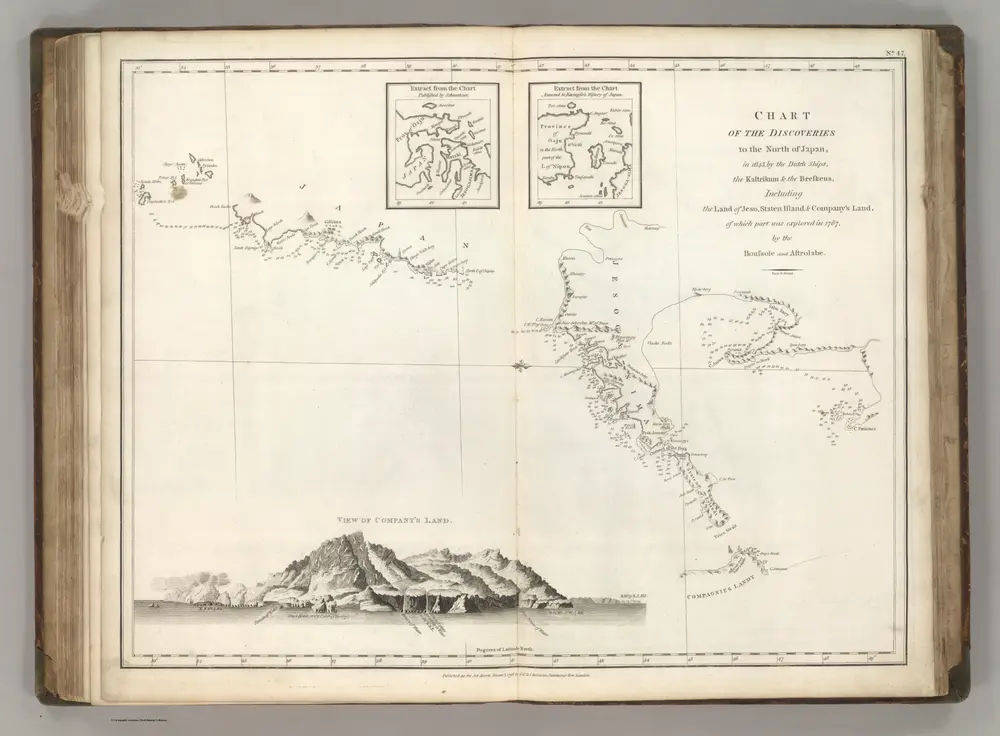 Chart of the Discoveries to the North of Japan, in 1643.